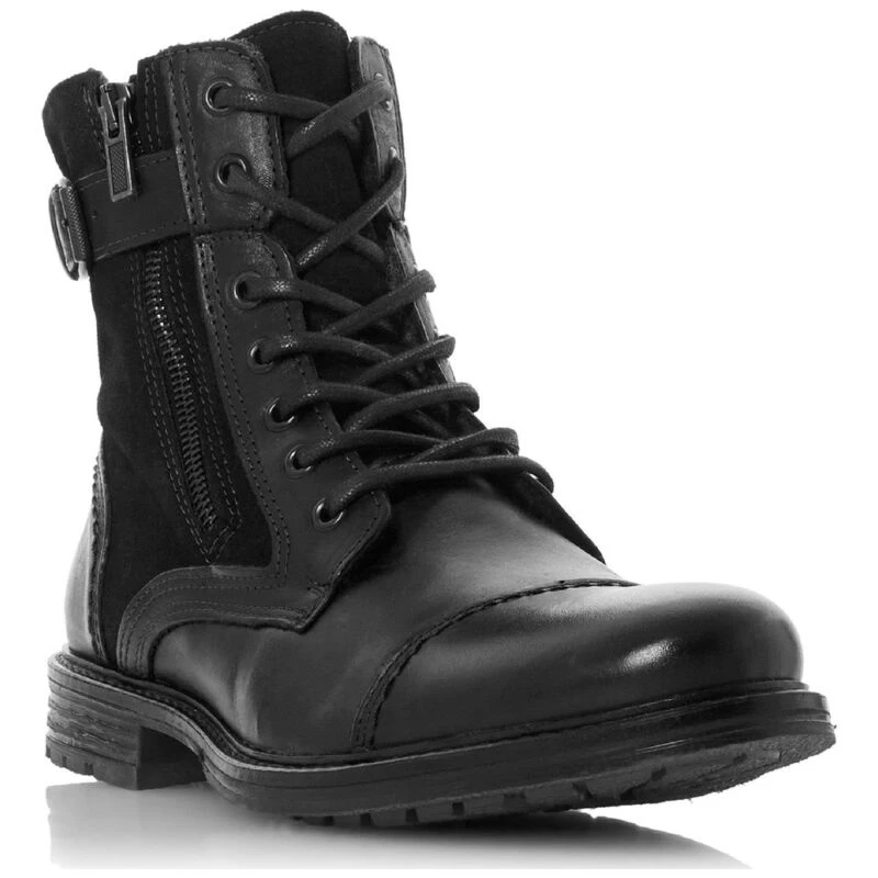 Dune Mens Cloveland Buckle Boots Black Sportpursuit