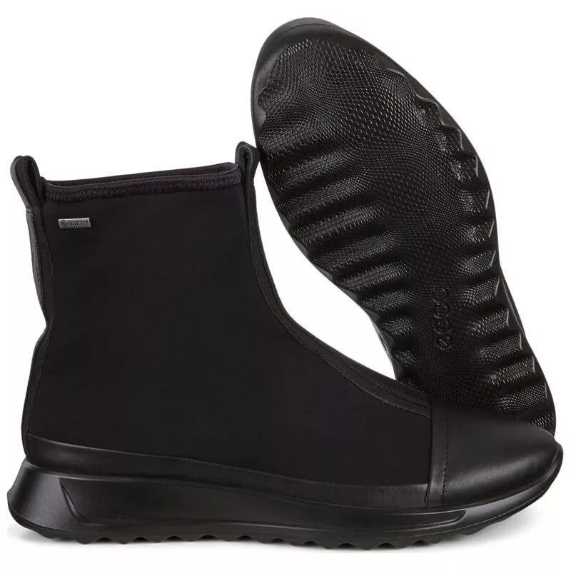 Ecco Womens Flexure Runner Boots Black Black Black Sportpursuit
