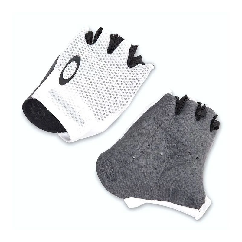 Oakley Mens Endurance Lite Road Fingerless Gloves White Sportpursu