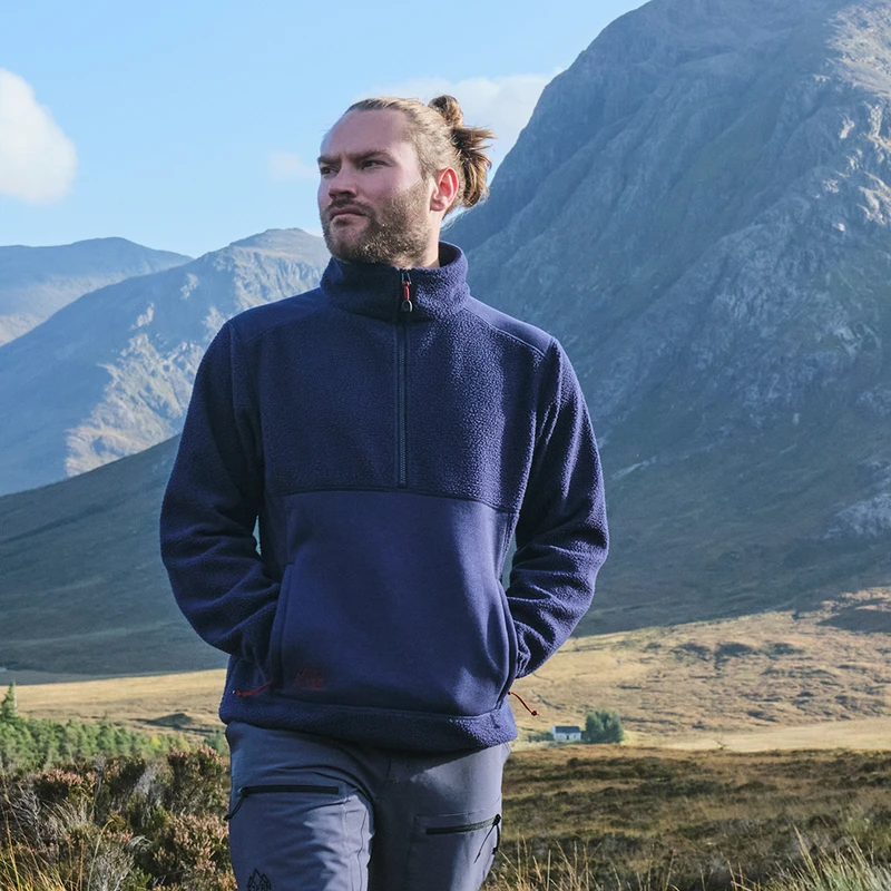 Mens half on sale zip sherpa fleece