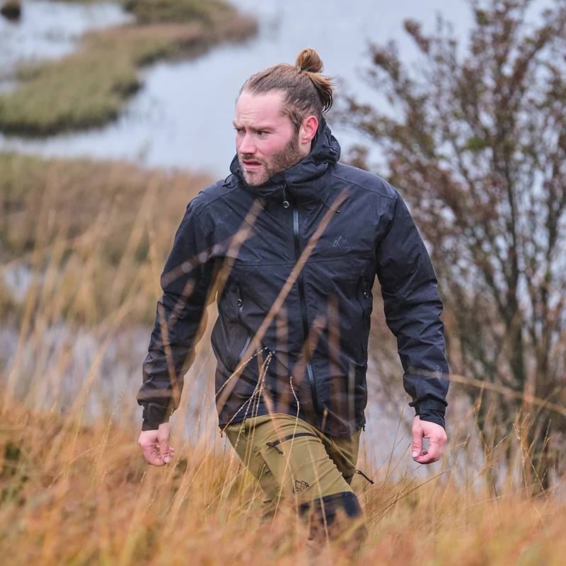 Fjern Mens Orkan Waterproof Shell Jacket Stealth Sportpursuit