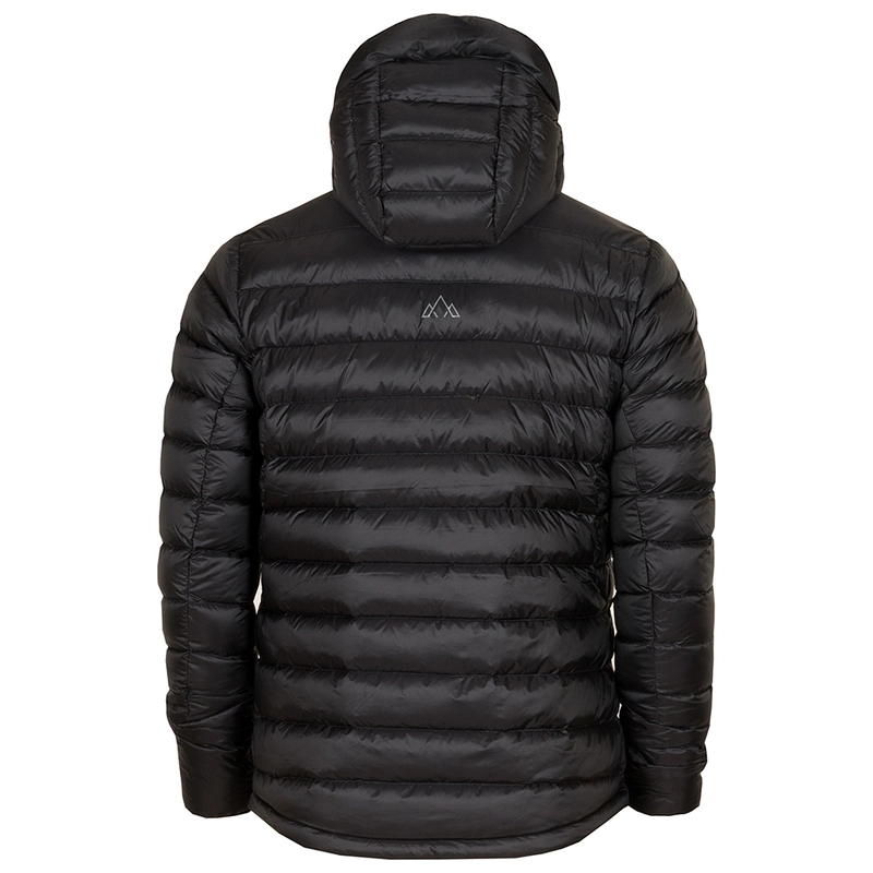 Fjern Mens Arktis II Down Hooded Jacket Black Charcoal Sportpursui