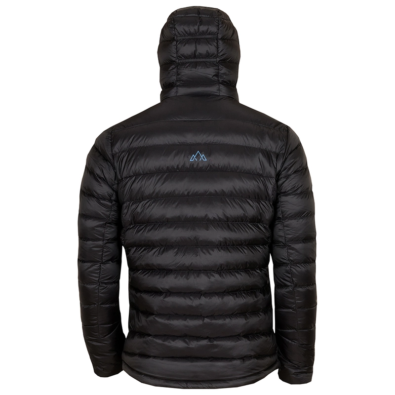 Fjern Mens Arktis II Down Hooded Jacket (Black/Cobalt) | Sportpursuit.