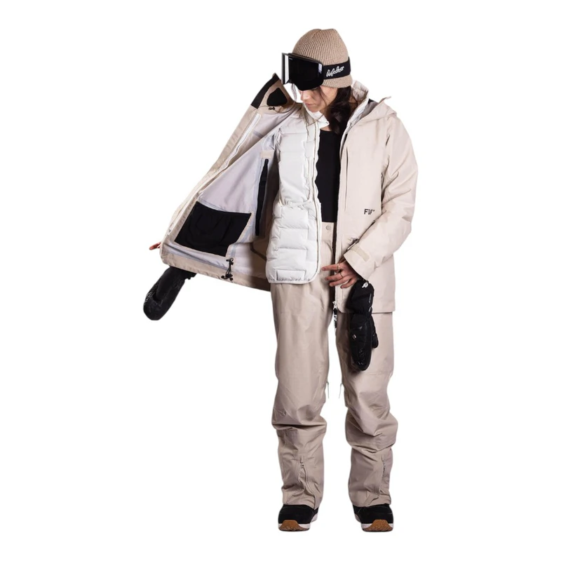FW Apparel Womens Catalyst Fusion 3-In-1 Ski Jacket (Sand) | Sportpurs