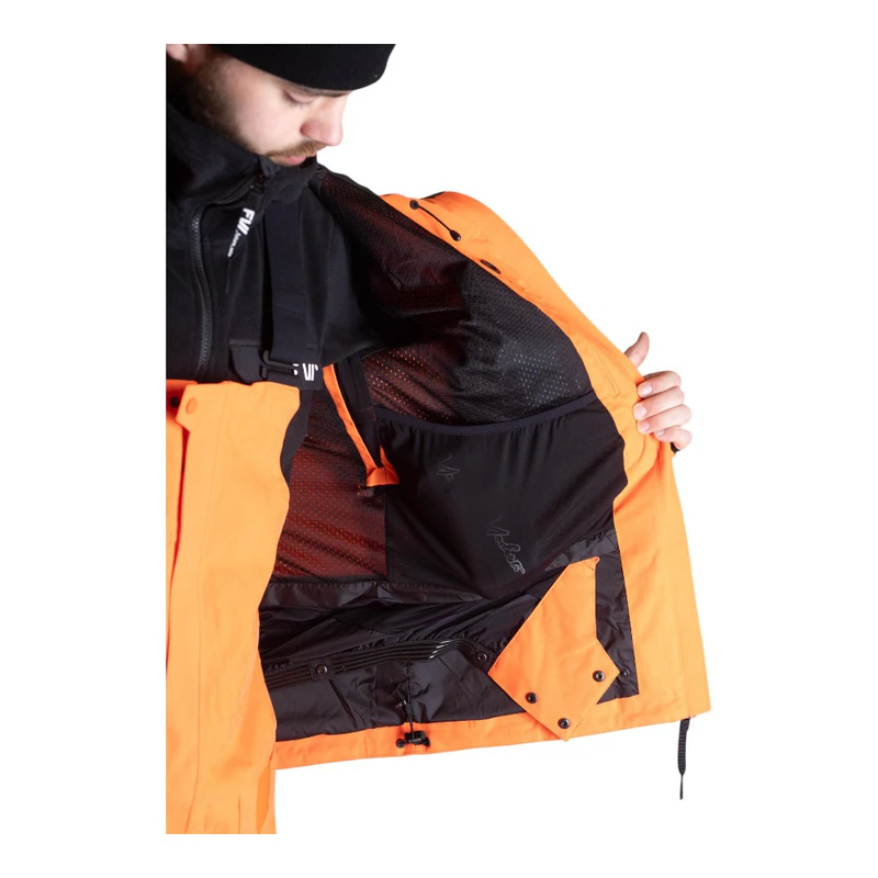 FW Apparel Mens Manifest Lined 2L Ski Suit (Orange) | Sportpursuit.com