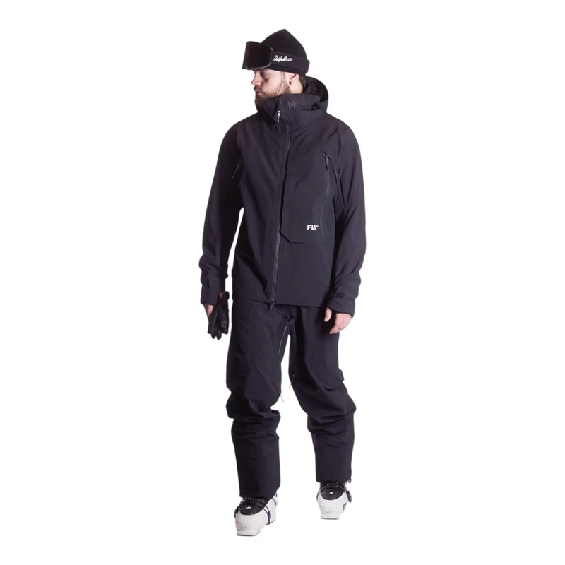 FW Apparel Mens Manifest Tour Lightweight 3L Ski Jacket (Jet Black) |