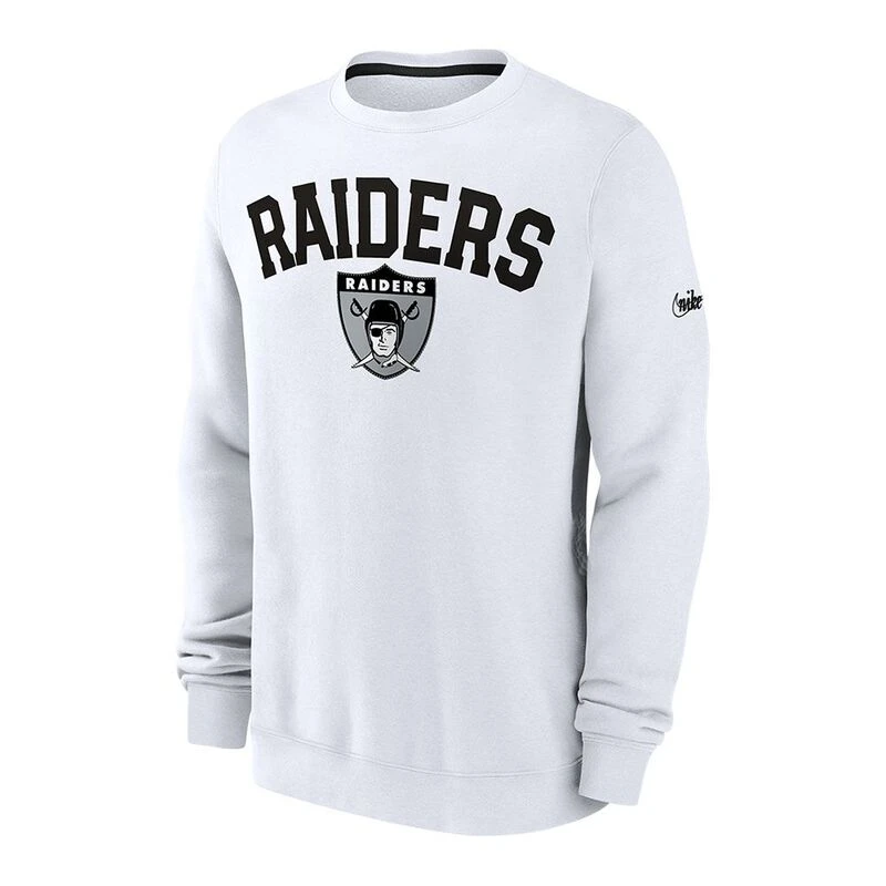 Nike Mens Oakland Raiders Club Pullover White Black Sportpursuit.c
