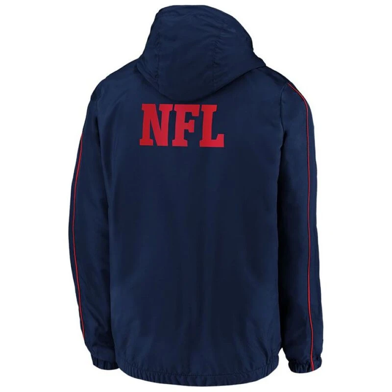 Fanatics Veste NFL Carnival 1 4 Zip NFL Homme Bleu Marine Sportpur