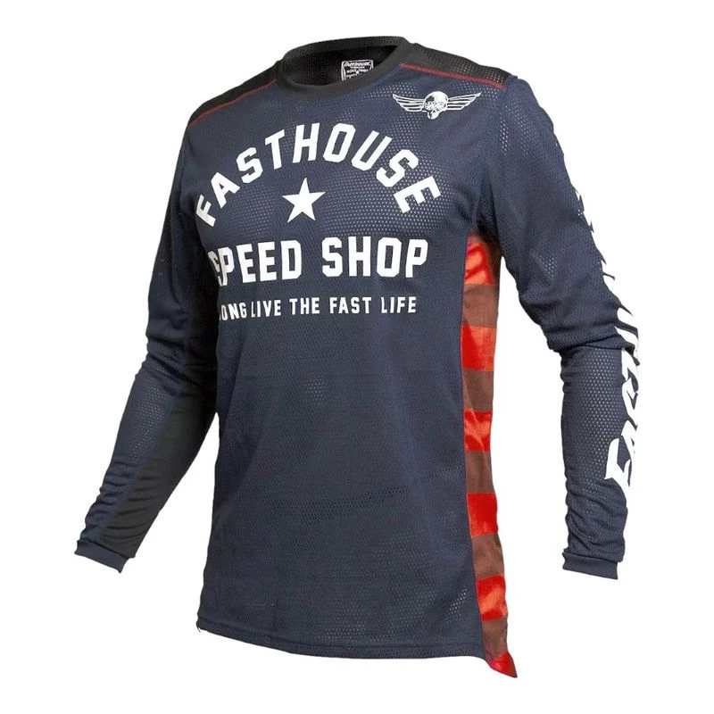 Maillot Motocross Fasthouse Homme – 2XL – Bleu Marine – Manches Courtes