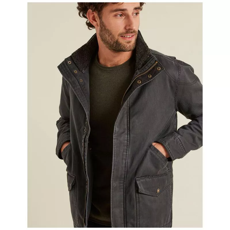FatFace Mens Broadsands Wax look Jacket Charcoal Sportpursuit