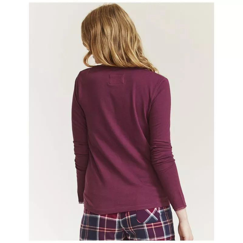 Felpa con cappuccio Henley a maniche lunghe a righe marroni da 17.92