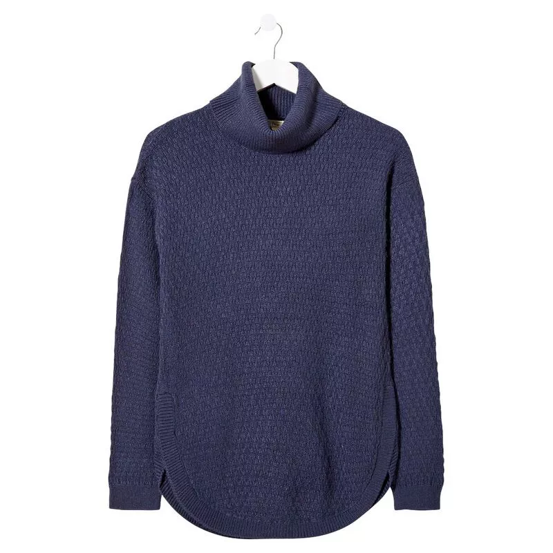 Longline polo neck jumper womens clearance