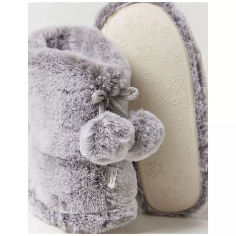 Fat Face Womens Freya Slipper Boots Grey Sportpursuit