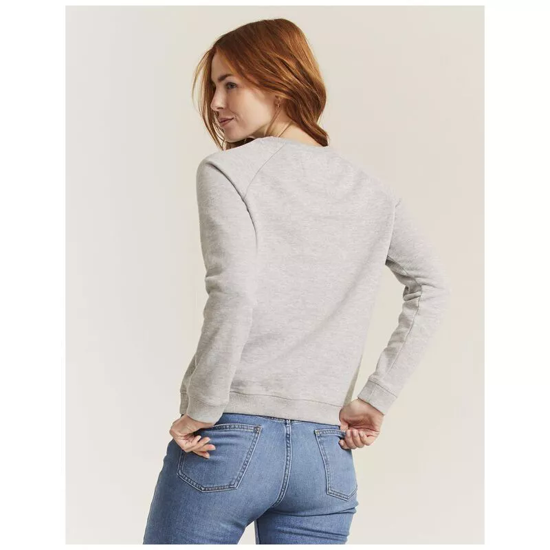 Fat Face Womens Apres Ski Crew Pullover Grey Marl Sportpursuit