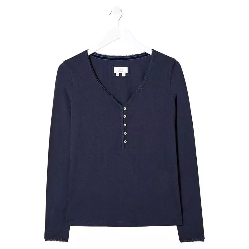 VISLILY Women's Plus Size Henley Shirt – Short Sleeve Button-Up Tunic Top, Navy (24W) - View #10