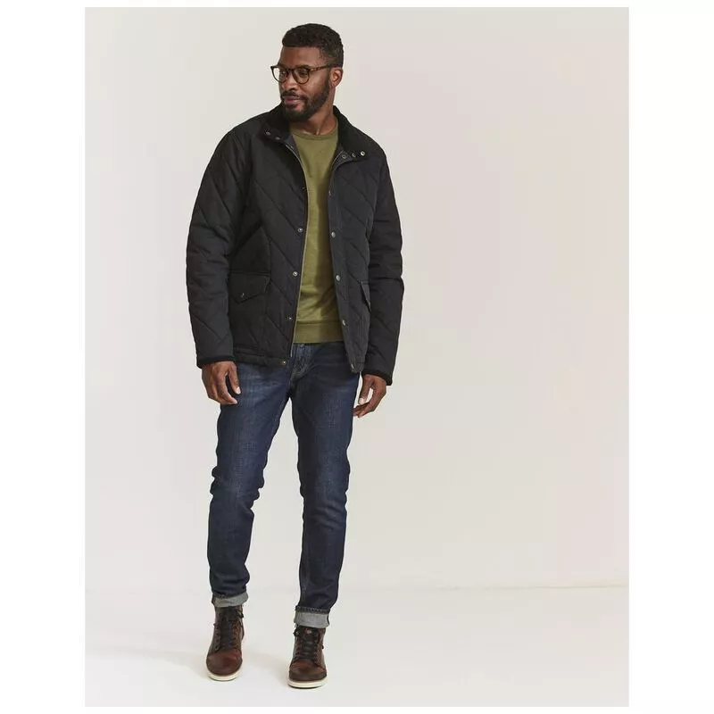 FatFace Mens Hayle Quilted Jacket Charcoal Sportpursuit