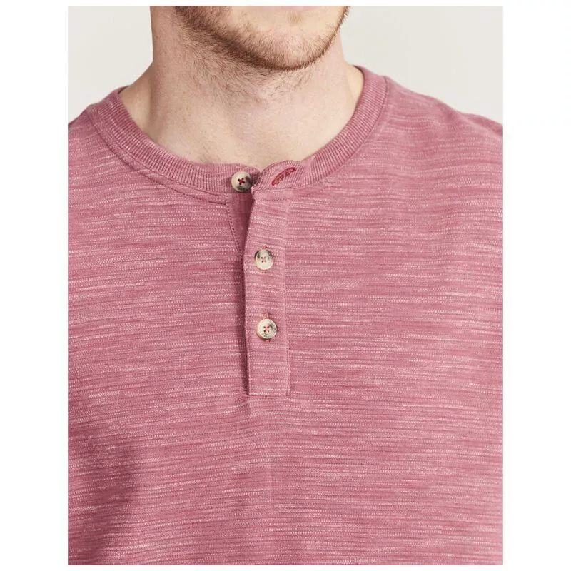 Pink henley shirt mens 2025