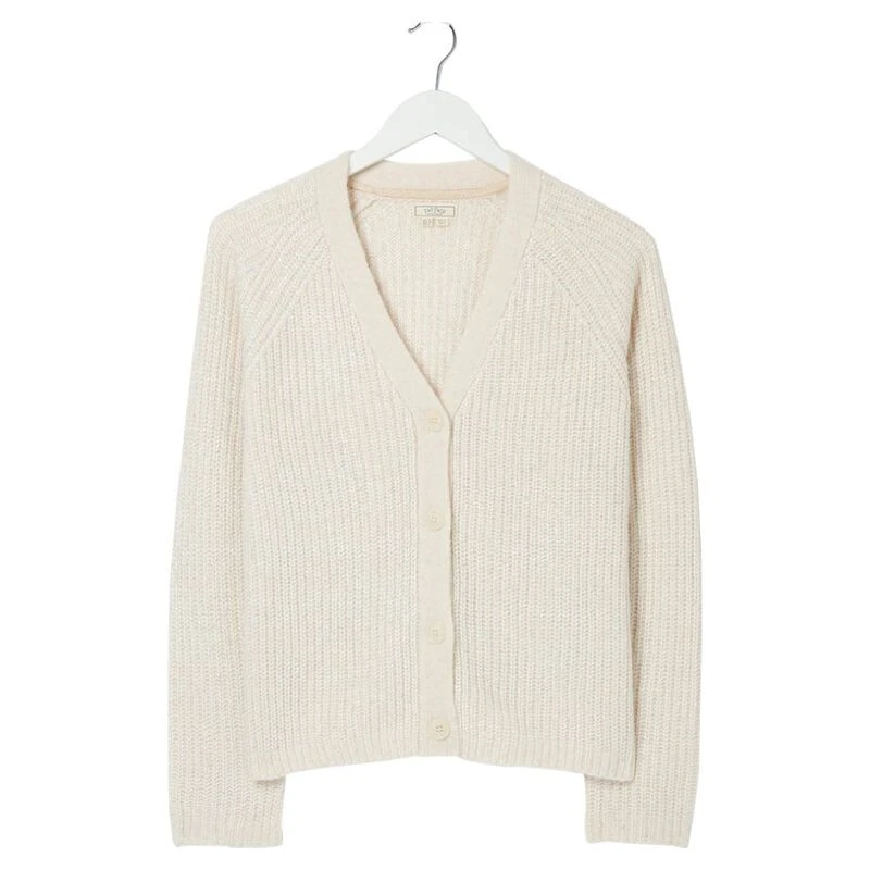 FatFace Womens Sparkle Cardigan (Ivory)