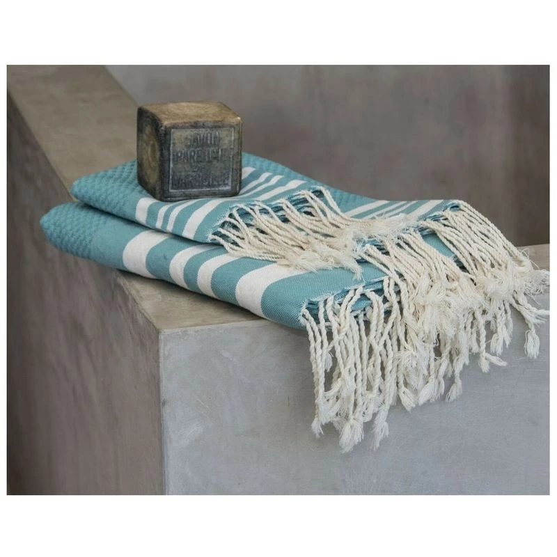 Febronie Hamptons Bathroom Towel Set Duck Egg Green White Sportpur
