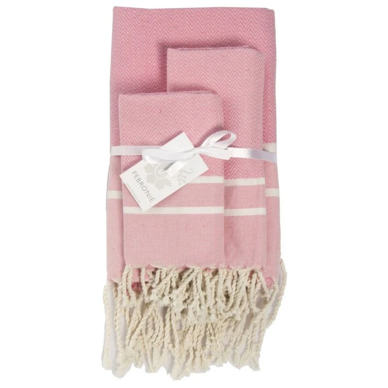 Febronie Stockholm Bathroom Set (Light Pink/White)