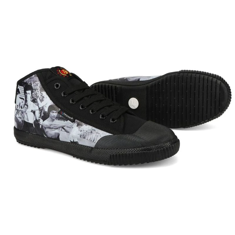 Feiyue Bruce Lee 1920 Mid Shoes Black Montage Sportpursuit