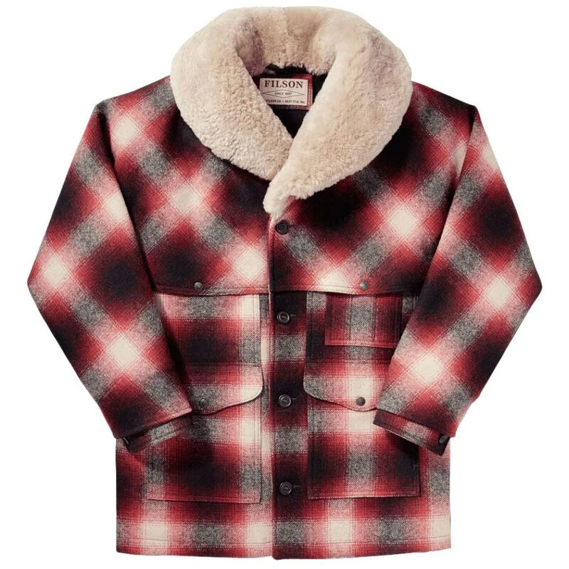 Filson Mens Lined Wool Packer Coat Red Cream Sportpursuit