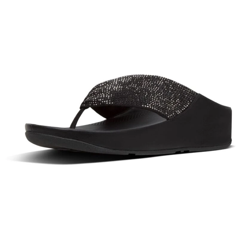 FitFlop Womens Twiss Crystal Sandals Black Sportpursuit