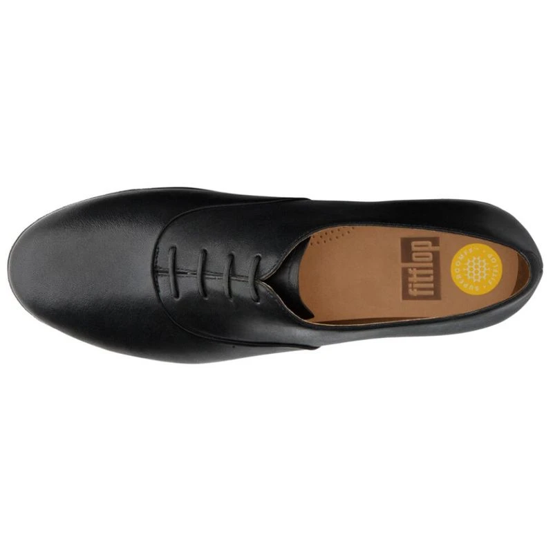 Fitflop Womens F Pop Casual Shoes All Black Leather Sportpursuit.c