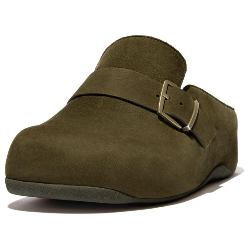 Fitflop Womens Shuv Buckle Casual Shoes Mossy Sportpursuit