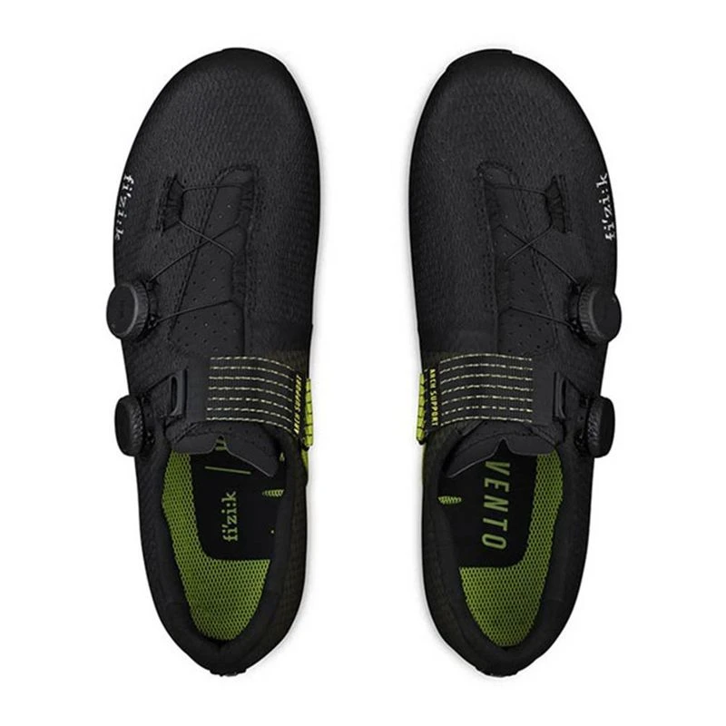 Chaussures De Cyclisme Sur Route Fizik Tempo R5 Powerstrap - Pointure 45 EU (13.5 US) - Noir/Noir - Fermeture Sangle Et Câble - Neuf