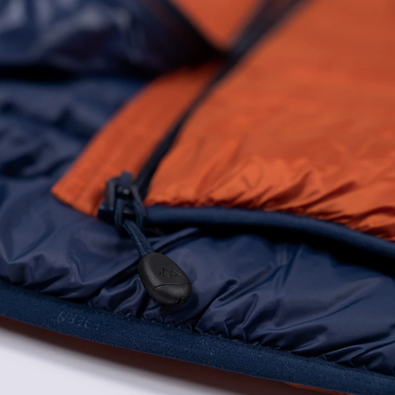 Gilet En Duvet Actif Homme Fjern - Taille M - Couleur Orange Brûlé/marine - Neuf Avec étiquettes - Veste Légère Chaude