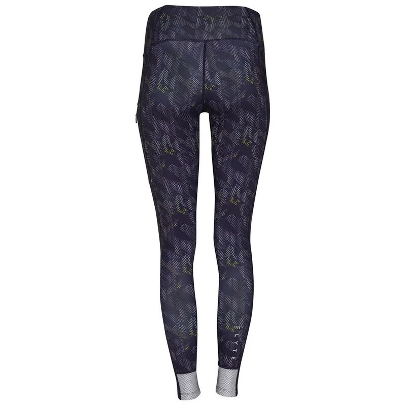 Flyte Womens Eos Reflective Tights (Graphite/Citron Print)