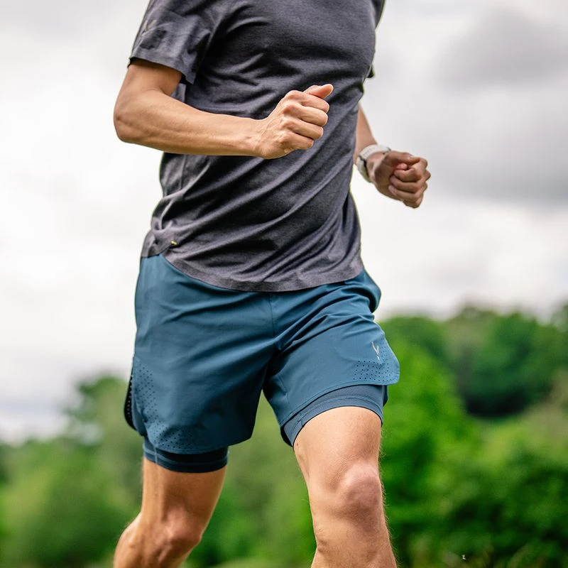 Flyte Mens Tern 2 In 1 Trail Shorts Petrol Sportpursuit