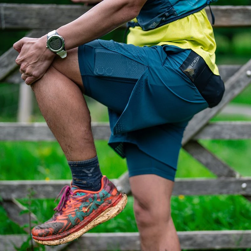 Flyte Mens Tern 2-In-1 Trail Shorts (Petrol) | Sportpursuit.com