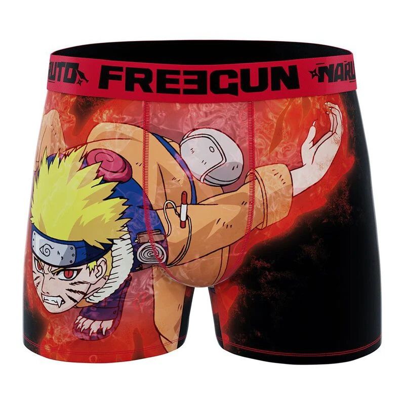 Freegun Mens Naruto Classic Underwear (Red/Black/Blue/Yellow)