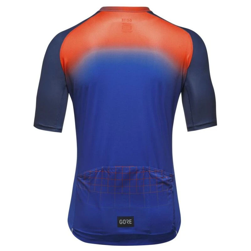 GOREWEAR Mens Grid Fade 2.0 Jersey (Ultramarine Blue/Firebal