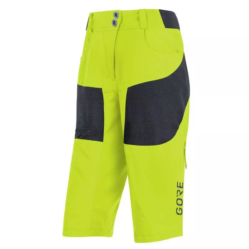 GOREWEAR Womens C5 All Mountain Cycling Shorts Citrus Green Sportp