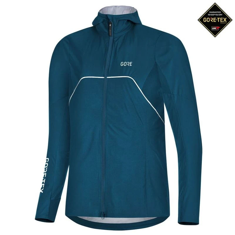 GORE Womens R7 Gore-Tex Shakedry Trail Hooded Jacket (Pacific Blue) |