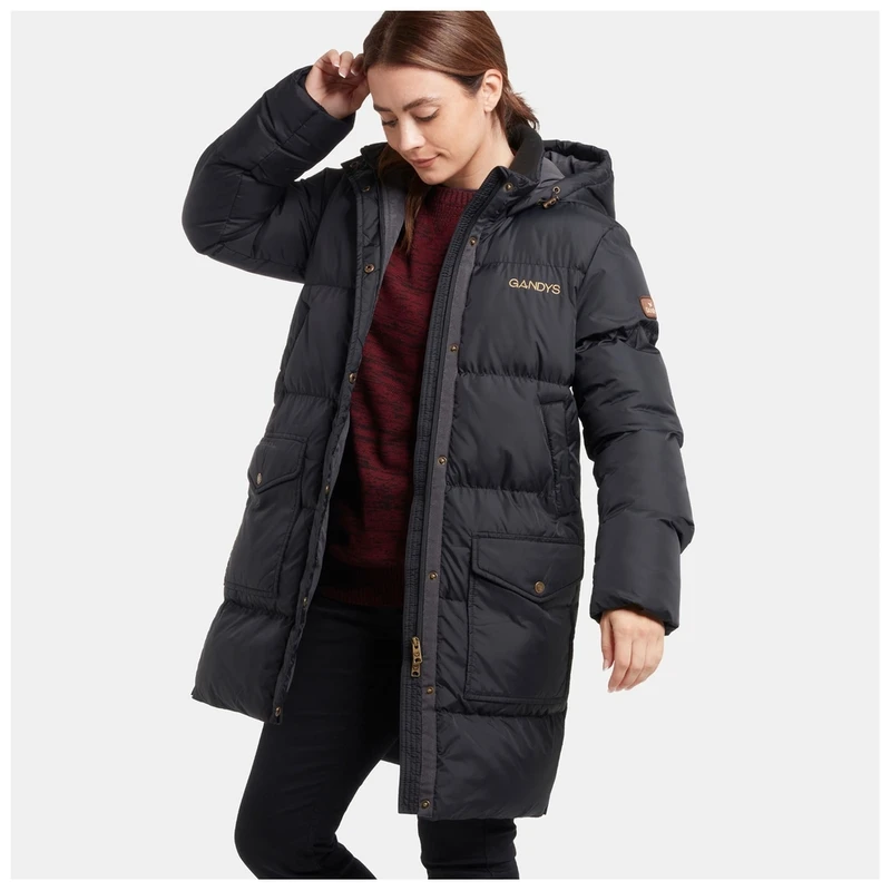 Gandys Womens Chill Longline Jacket (Black) | Sportpursuit.com
