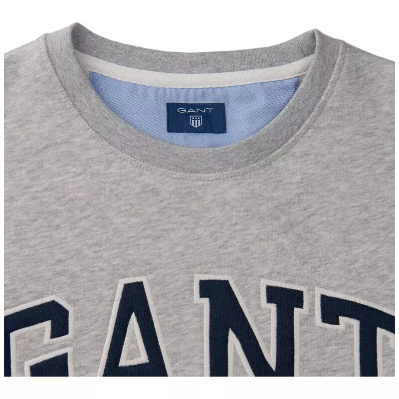Gant Mens Outline Pullover (Grey Melange) | Sportpursuit.com