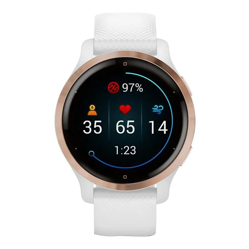 GARMIN 美品VENU 2S ホワイト GPSスマートウォッチ Garmin Garmin Venu 2S White/Rose Gold | privatesportshop.de