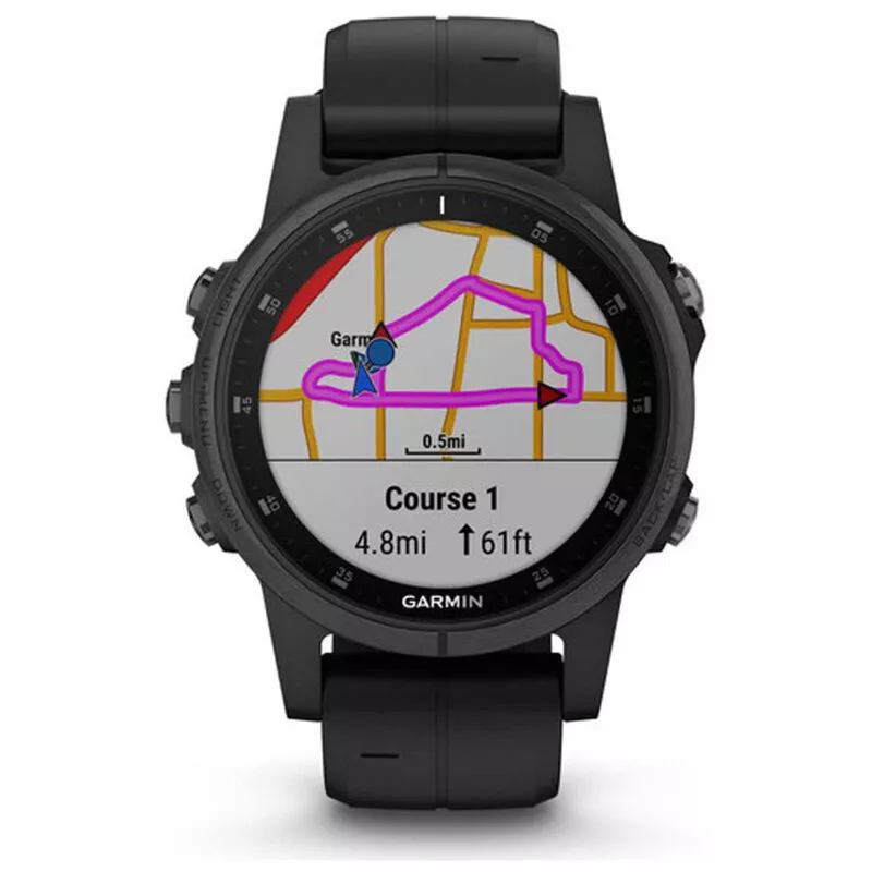Garmin Fenix 5S Plus Sapphire 42mm Watch Black Sportpursuit