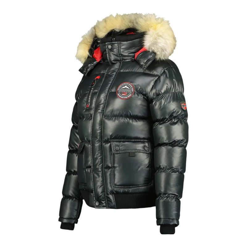 Geographical Norway Diamentera Lady Short Blouson Femme - Coupe-Vent Léger Avec Capuche Idéal Sport Outdoor