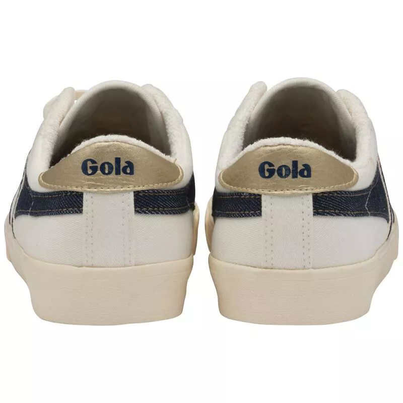 Gola Womens Mark Cox Selvedge Tennis Trainers Off White Indigo Spo