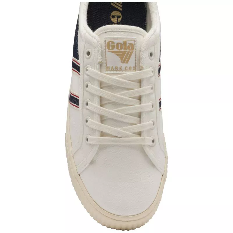 Gola Womens Mark Cox Selvedge Tennis Trainers Off White Indigo Spo