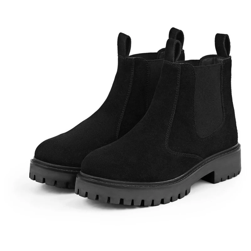 Goodwin Smith Womens Paige Suede Chelsea Casual Boots (Black  display picture 1