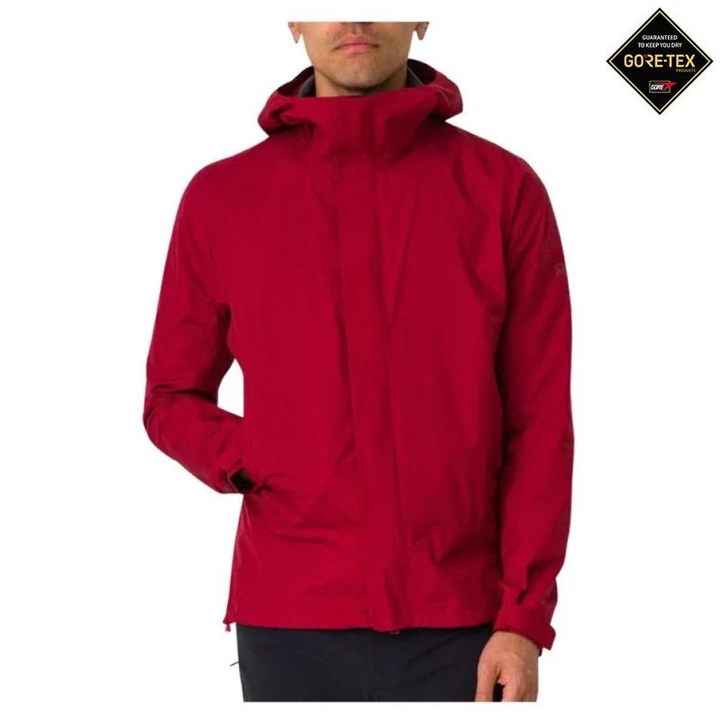 Rapha Mens Gore-Tex Hooded Rain Jacket (Dark Red/Red