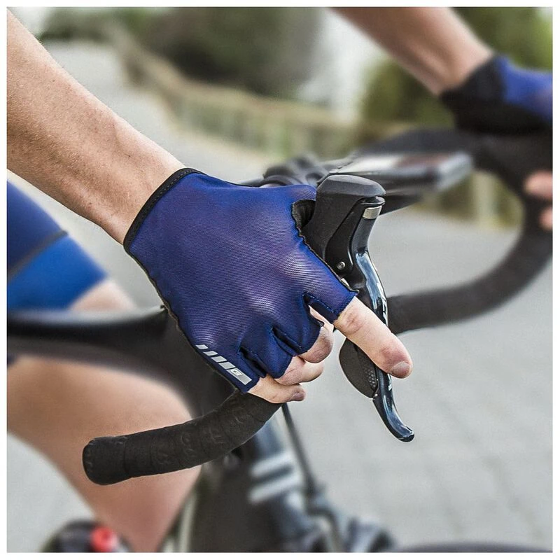 Gripgrab Solara Mesh Padded Summer Fingerless Gloves Navy Blue Spo