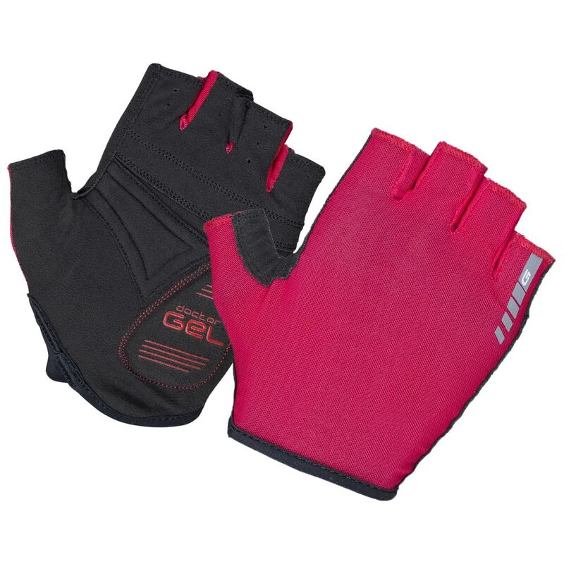 Gripgrab Solara Mesh Padded Summer Fingerless Gloves (Red) Sportpurs