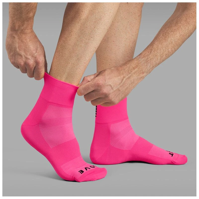 Gripgrab Lightweight SL Short Summer Socks Pink Hi Vis Sportpursui